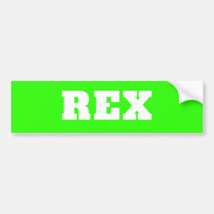 Pegatina Para Coche Mascota Neon Green y White Moderne Name