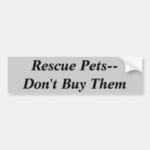Pegatina Para Coche Mascotas del rescate--No los compre