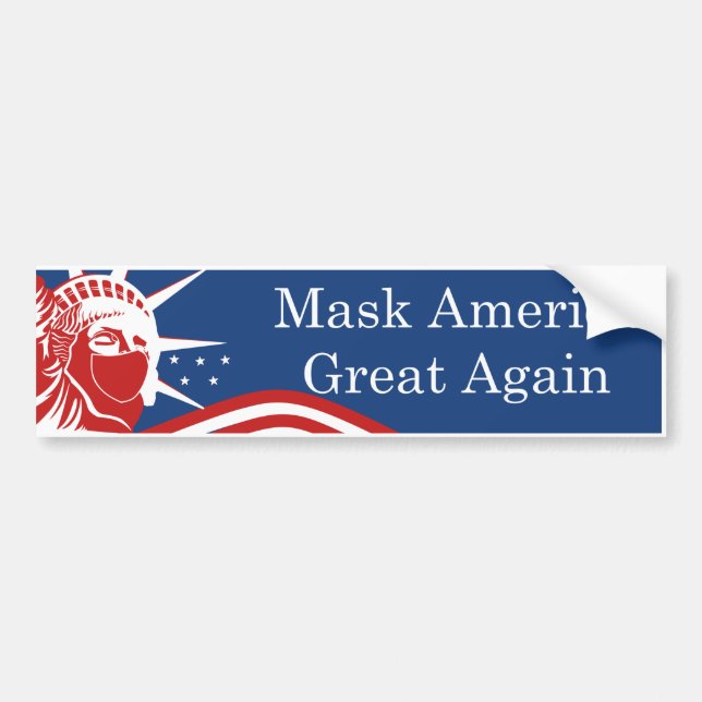 Pegatina Para Coche Mask America Great Again Bumper Sticker (Frente)
