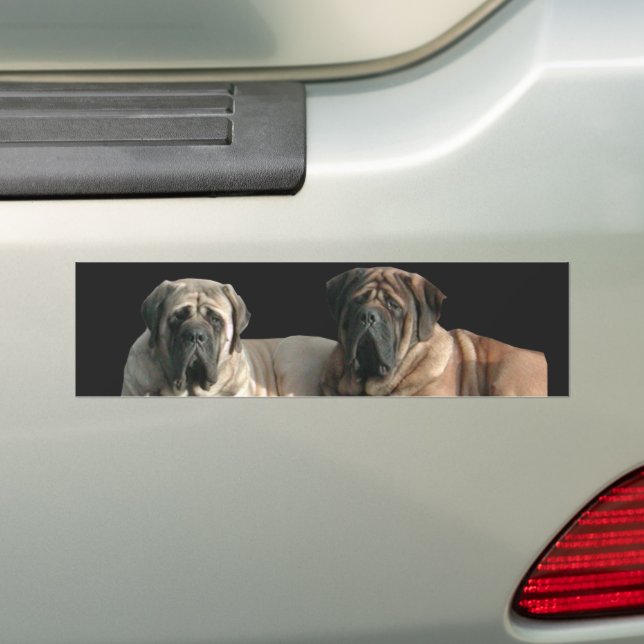 Pegatina Para Coche Mastiff Best Friends (en coche)