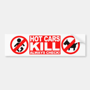 Pegatina Para Coche Matanza caliente de los coches - siempre control