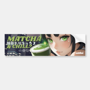 Pegatina Para Coche Matcha y Chill