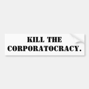 PEGATINA PARA COCHE MATE AL CORPORATOCRACY.