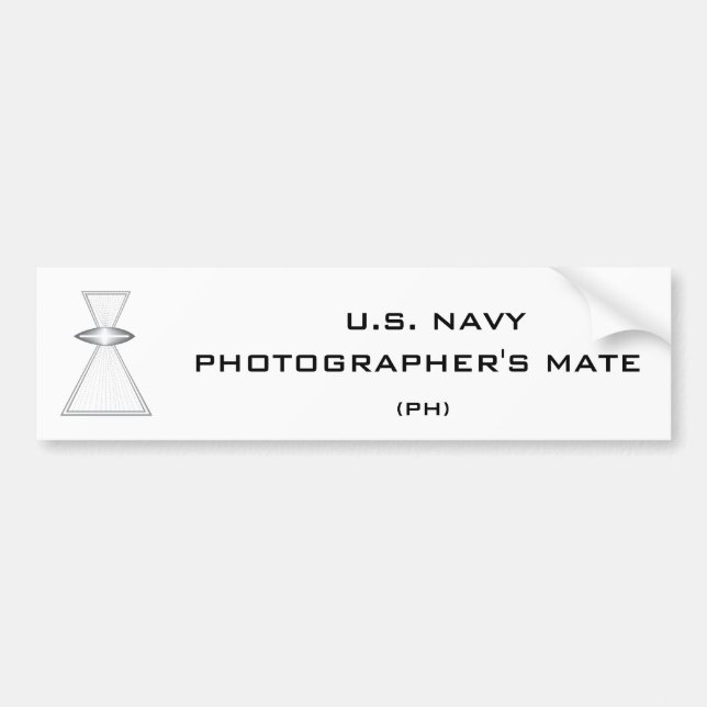 Pegatina Para Coche Mate IFGA, fotógrafo de la Marina de Estados Unido (Frente)