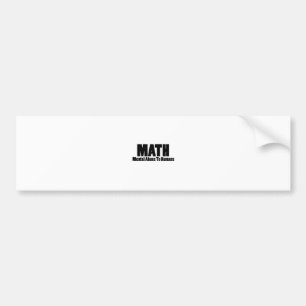 Pegatina Para Coche Matemáticas. Abuso mental en seres humanos