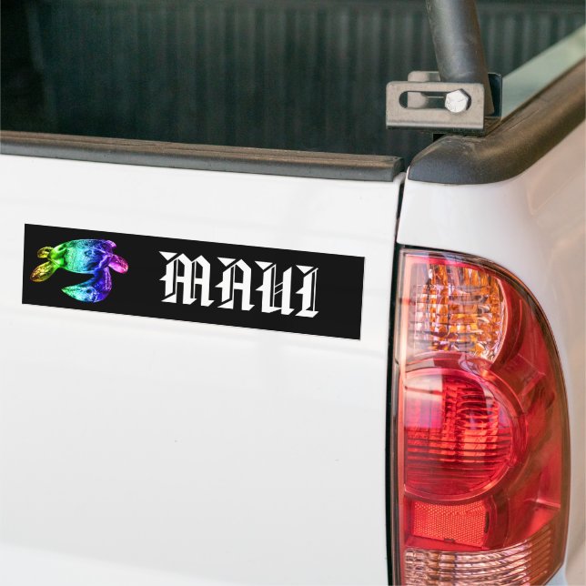 Pegatina Para Coche MAUI - Arcoiris tribal honu (En Camión)