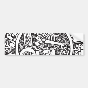 Pegatina Para Coche Mayan circle, Mexican hieroglyph(Maya)