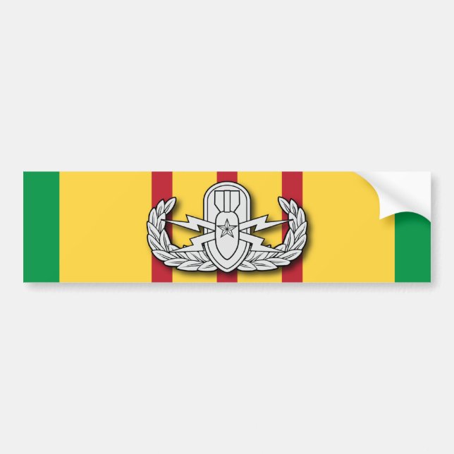 Pegatina Para Coche Mayor Vietnam del EOD (Frente)