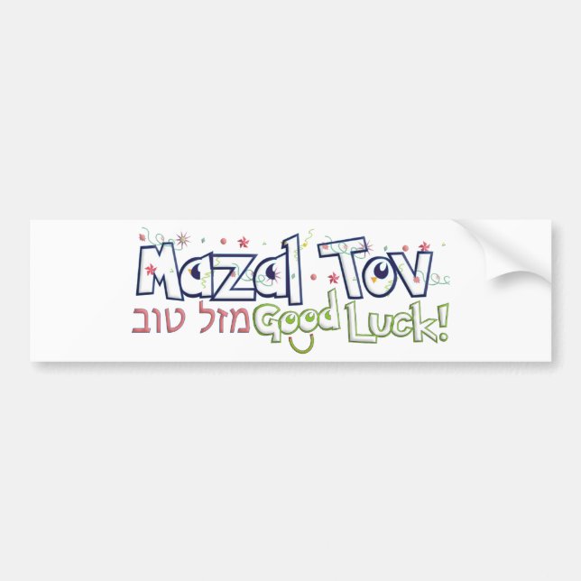 Pegatina Para Coche Mazel Tov (Frente)