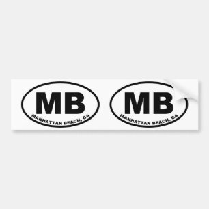 Pegatina Para Coche MB Manhattan Beach
