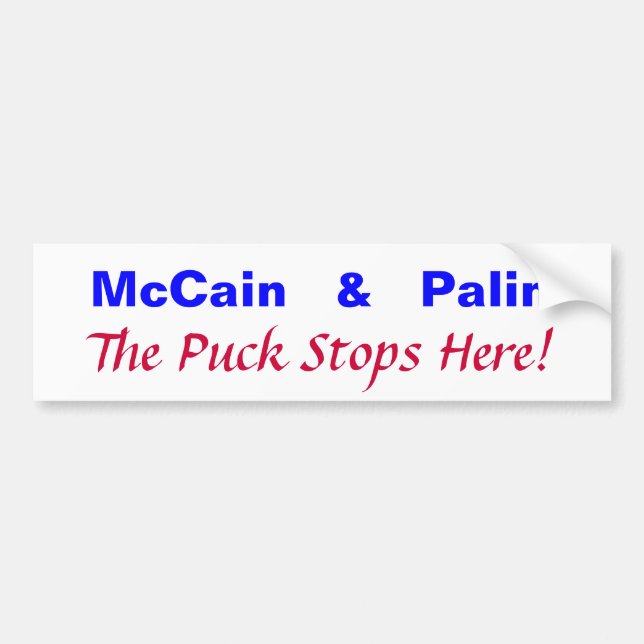 Pegatina Para Coche ¡McCain y Palin, el duende malicioso para aquí! (Frente)