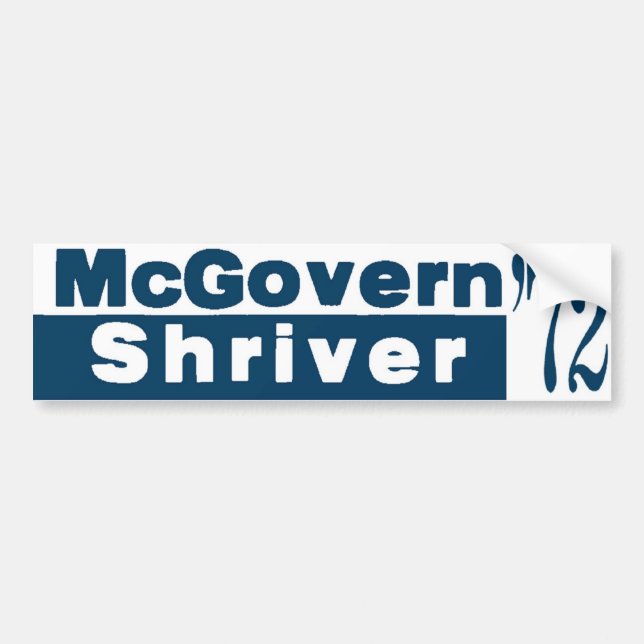 Pegatina Para Coche McGovern Shriver 1972 (Frente)