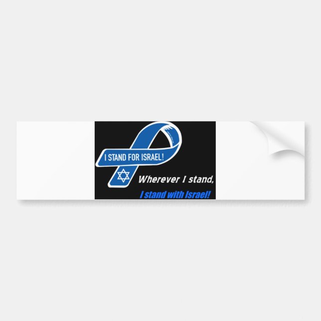 Pegatina Para Coche me coloco con el bumpersticker de Israel (Frente)