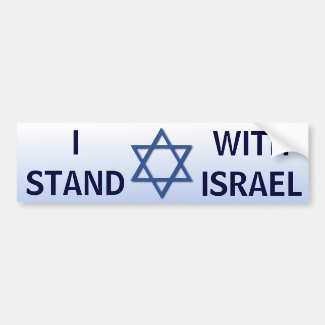 Pegatina Para Coche Me coloco con Israel (Frente)