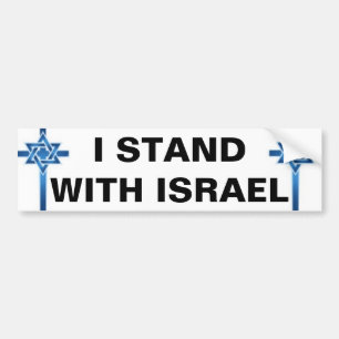 PEGATINA PARA COCHE ME COLOCO CON ISRAEL