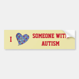 Pegatina Para Coche Me Encanta Alguien Con El Autismo.