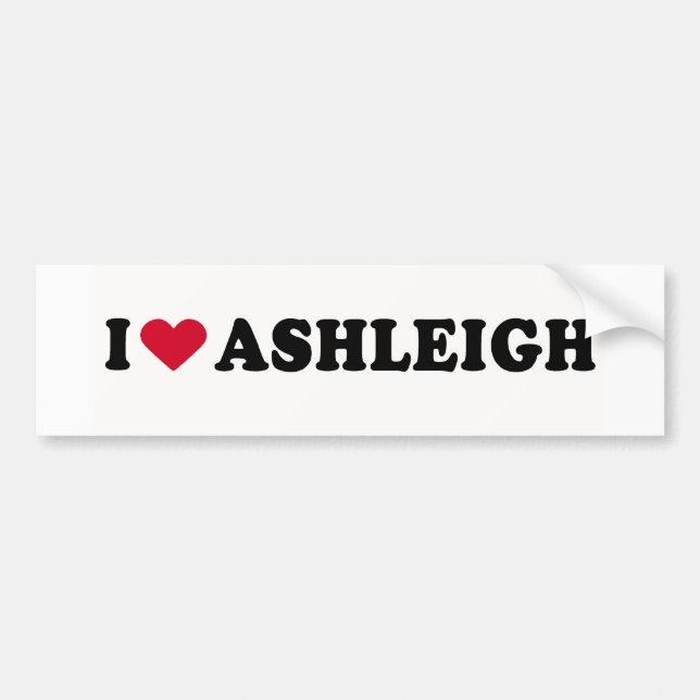 PEGATINA PARA COCHE ME ENCANTA ASHLEIGH (Frente)
