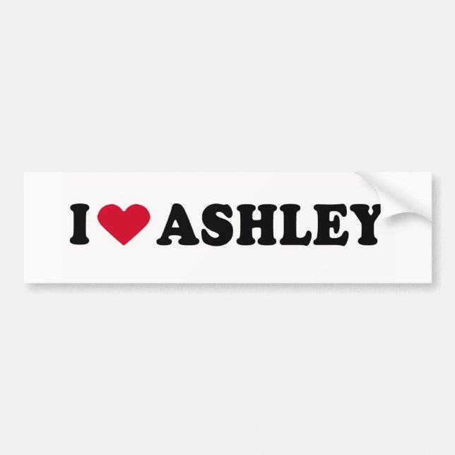PEGATINA PARA COCHE ME ENCANTA ASHLEY (Frente)