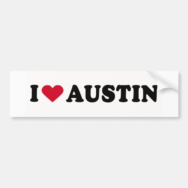 PEGATINA PARA COCHE ME ENCANTA AUSTIN (Frente)