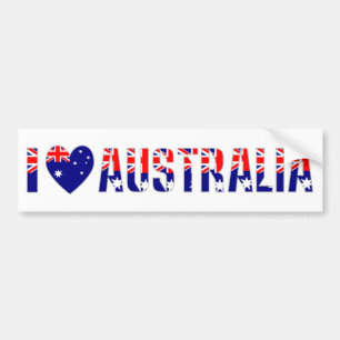Pegatina Para Coche Me encanta Australia (oscuro)