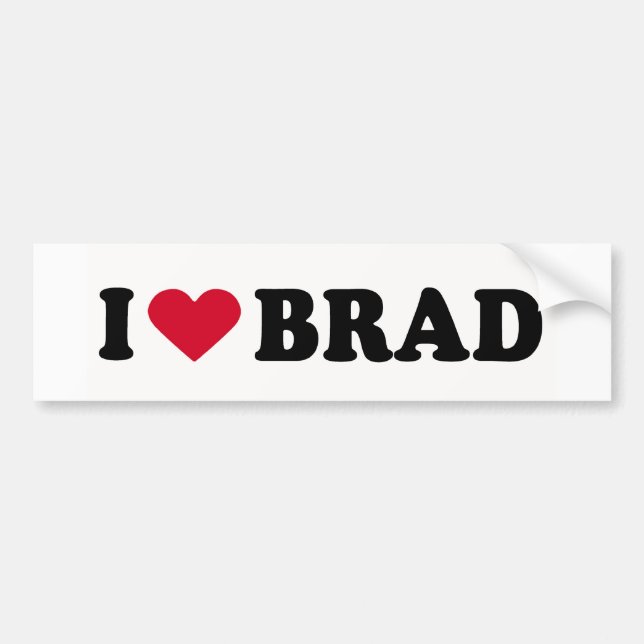 PEGATINA PARA COCHE ME ENCANTA BRAD (Frente)
