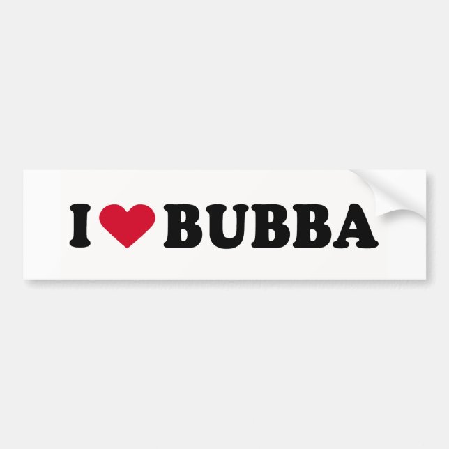 PEGATINA PARA COCHE ME ENCANTA BUBBA (Frente)