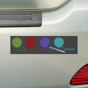 Pegatina Para Coche Me Encanta Crochet Bumper Sticker