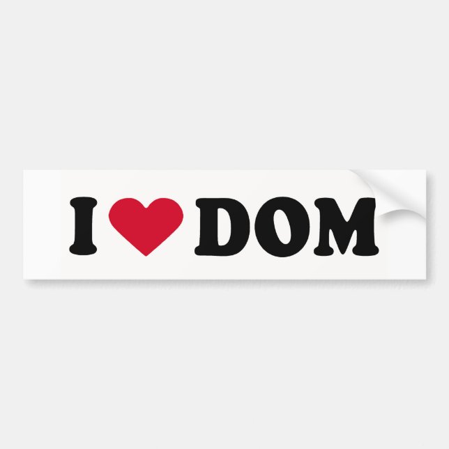 PEGATINA PARA COCHE ME ENCANTA DOM (Frente)