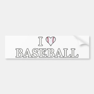 Pegatina Para Coche Me encanta el béisbol