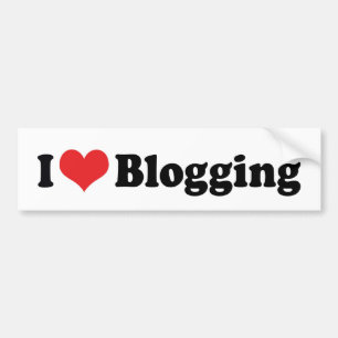 Pegatina Para Coche Me encanta el blogueo del corazón