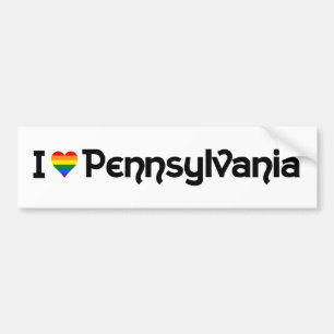 Pegatina Para Coche Me encanta el Bumper Sticker del estado LGBT de Pe