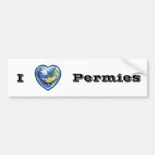 Pegatina Para Coche Me encanta el Bumpersticker