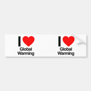 Pegatina Para Coche me encanta el calentamiento global