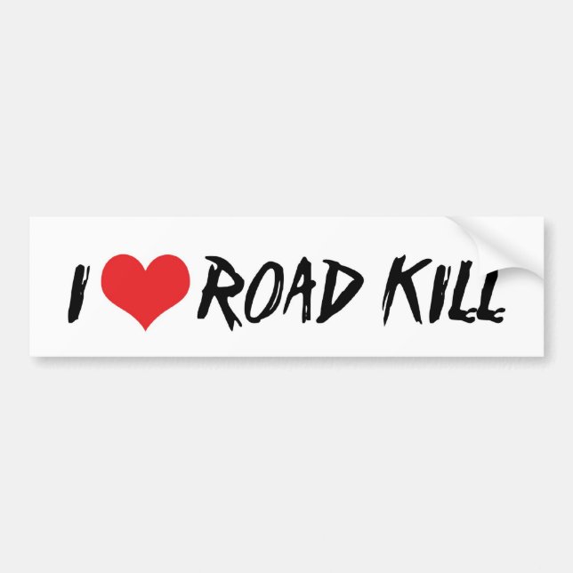 Pegatina Para Coche Me encanta el camino que mata a parachoques (Frente)