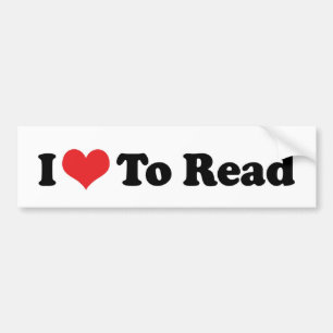 Pegatina Para Coche Me Encanta El Corazón Para Leer - Lover Libro