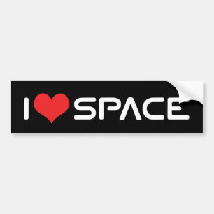 Pegatina Para Coche Me encanta el espacio del corazón - Amante de la a