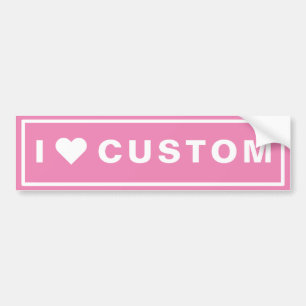 Pegatina Para Coche Me encanta el Personalizado Bumper Sticker