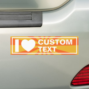 Pegatina Para Coche Me encanta el retro personalizado