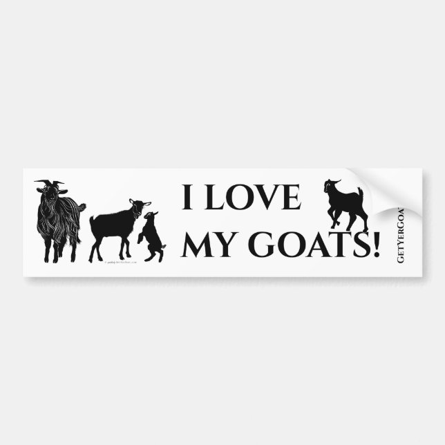 Pegatina Para Coche Me encanta Goat GYG (Frente)