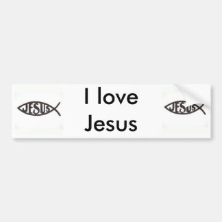Pegatina Para Coche Me encanta Jesús Bumpersticker
