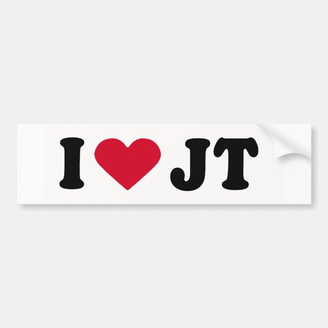 PEGATINA PARA COCHE ME ENCANTA JT (Frente)