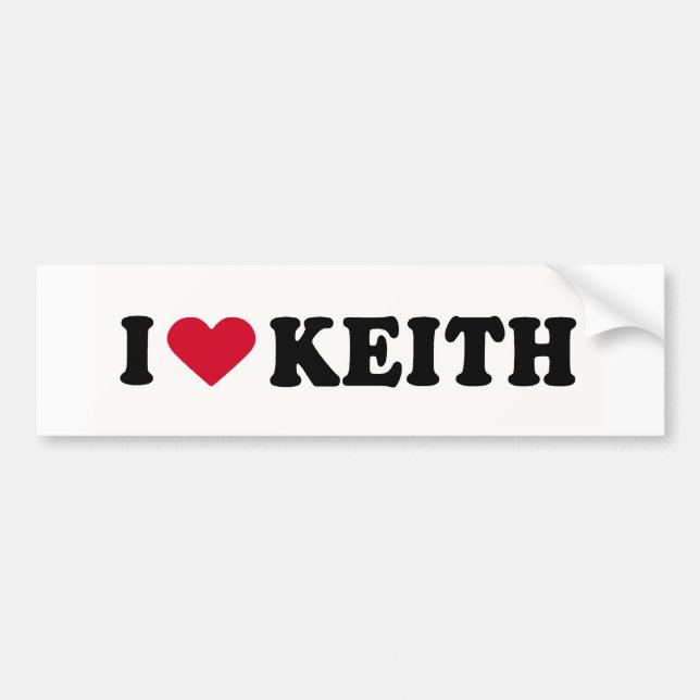 PEGATINA PARA COCHE ME ENCANTA KEITH (Frente)