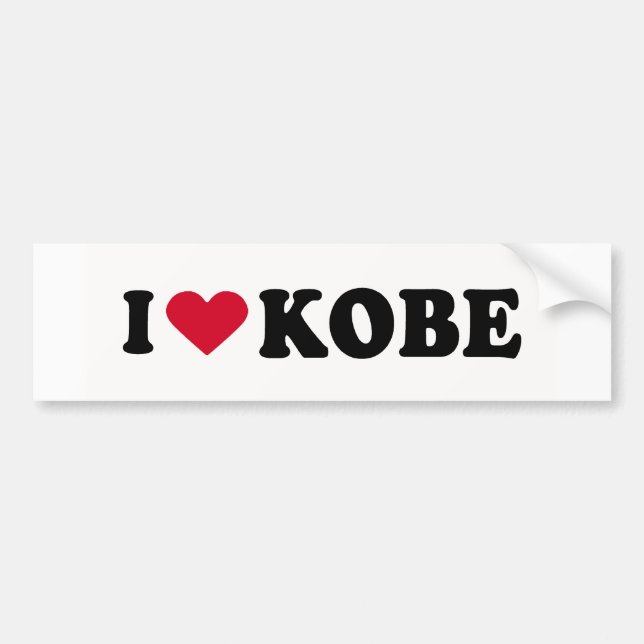 PEGATINA PARA COCHE ME ENCANTA KOBE (Frente)