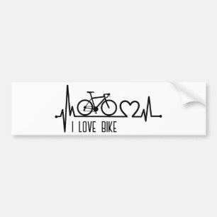 Pegatina Para Coche Me encanta la bicicleta
