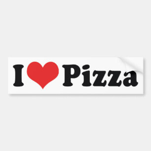 Pegatina Para Coche Me encanta la pizza Heart