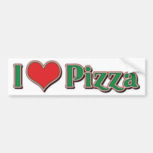 Pegatina Para Coche Me encanta la pizza Heart