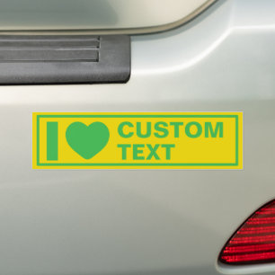 Pegatina Para Coche Me encanta la plantilla retro personalizada