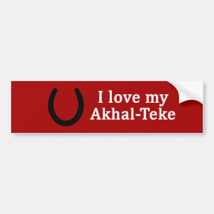 Pegatina Para Coche Me encanta mi caballo Akhal-Teke