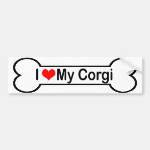 Pegatina Para Coche Me encanta mi Corgi