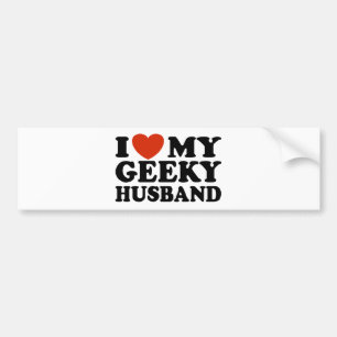 Pegatina Para Coche Me encanta mi marido Geeky